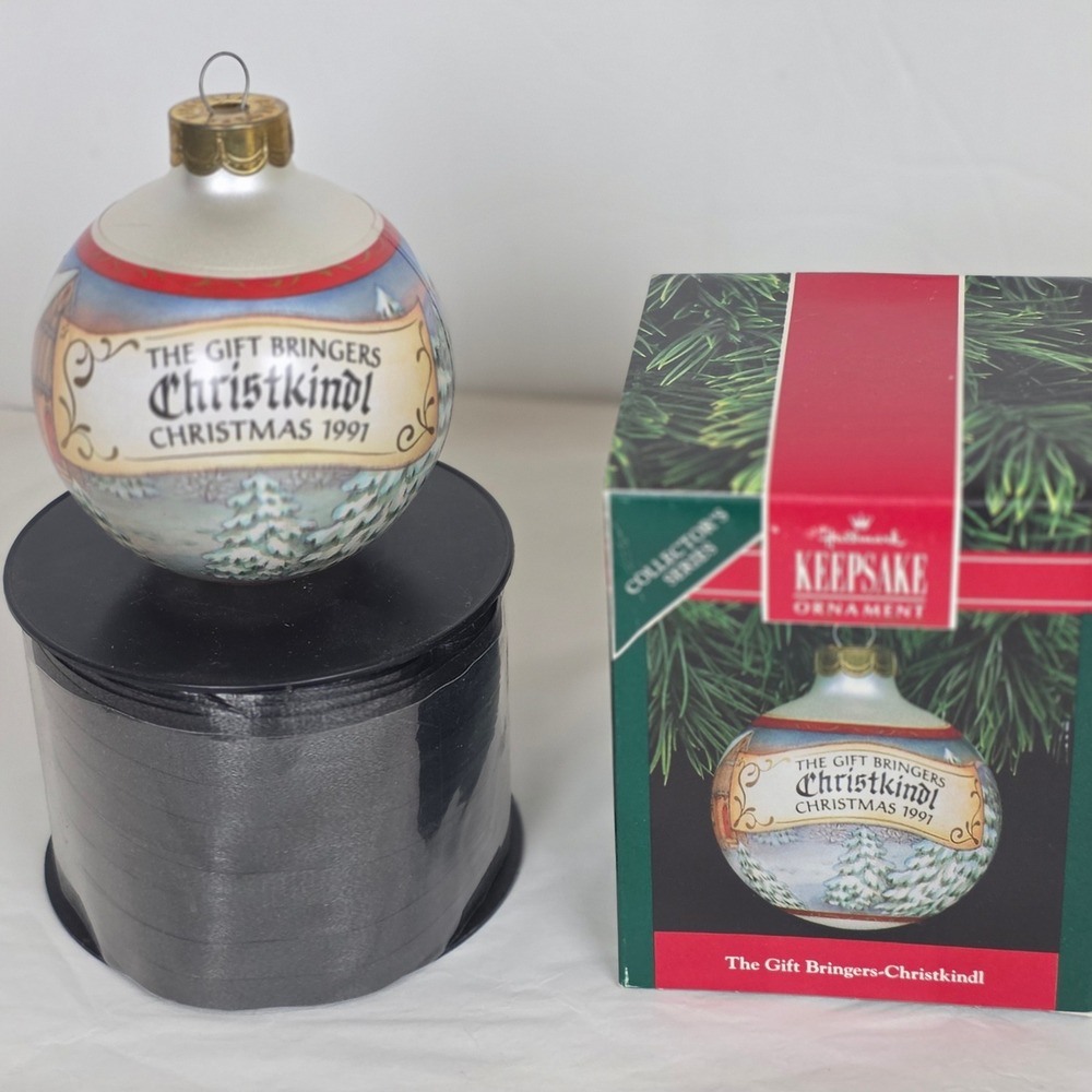 Hallmark Keepsake Ornament 1991 The Gift Bringers Christkindl Glass Germany
